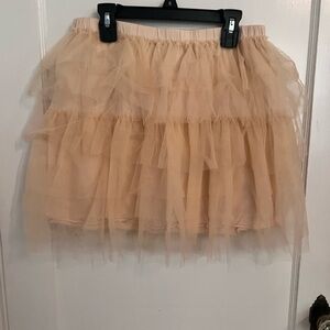 Crewcuts Cream Tulle Mini Skirt